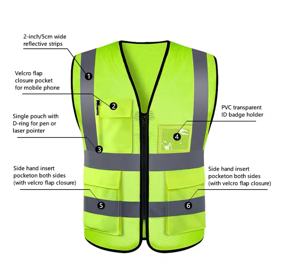 High Visibility Reflective Safety Vest