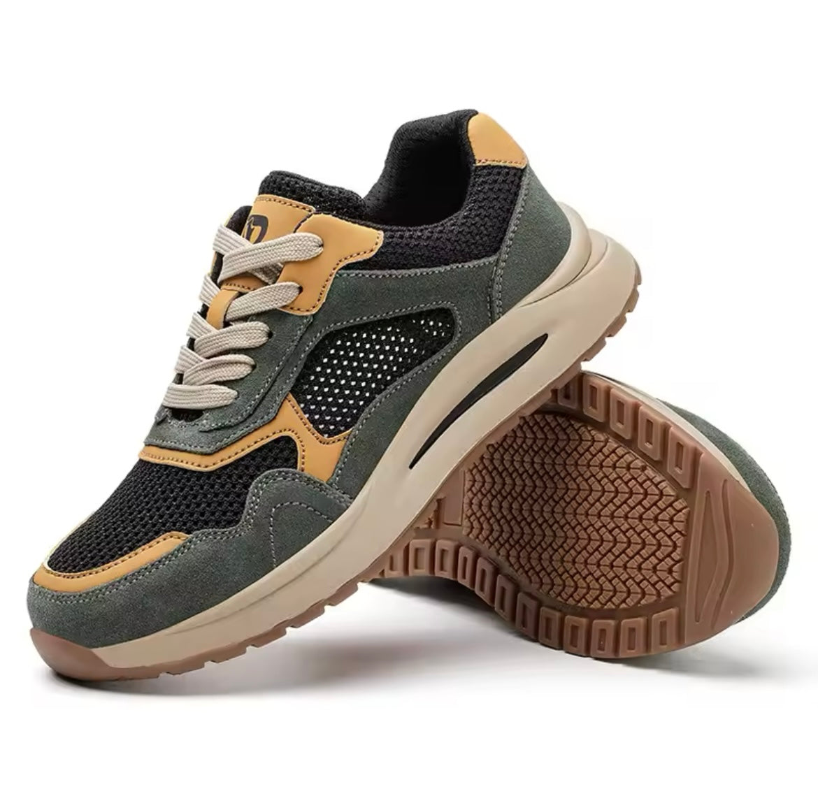 Khaki Unisex Safety Shoes